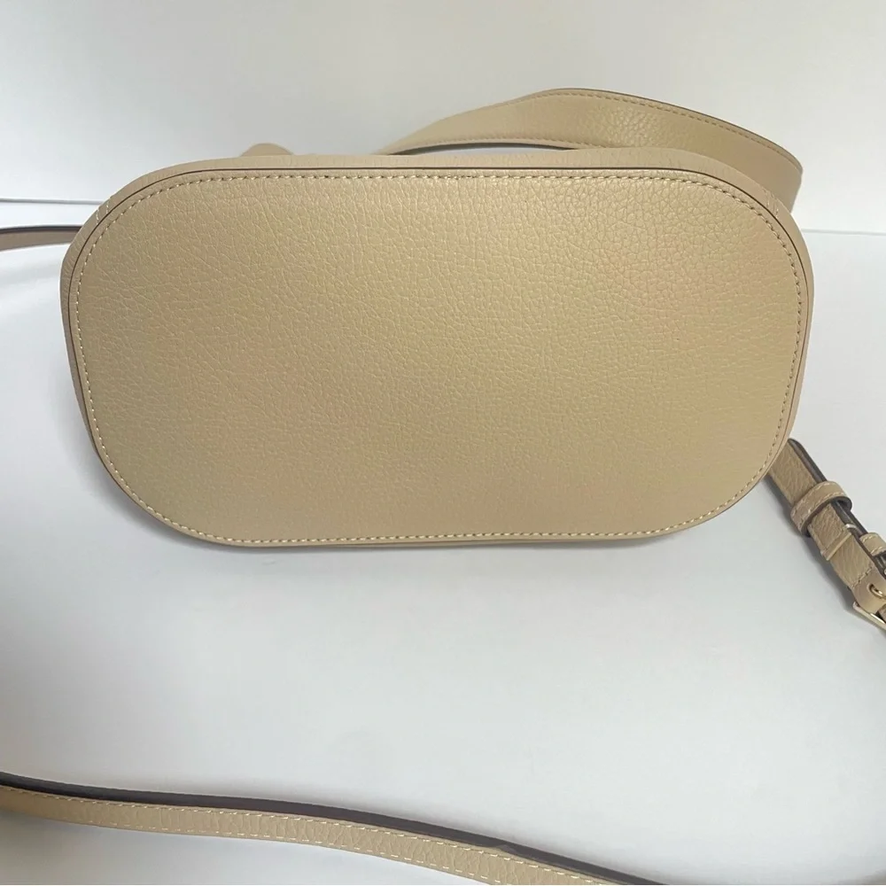 Kate Spade New York Lena Tan White Leather Colorblock Bucket Bag - Picture 8 of 13